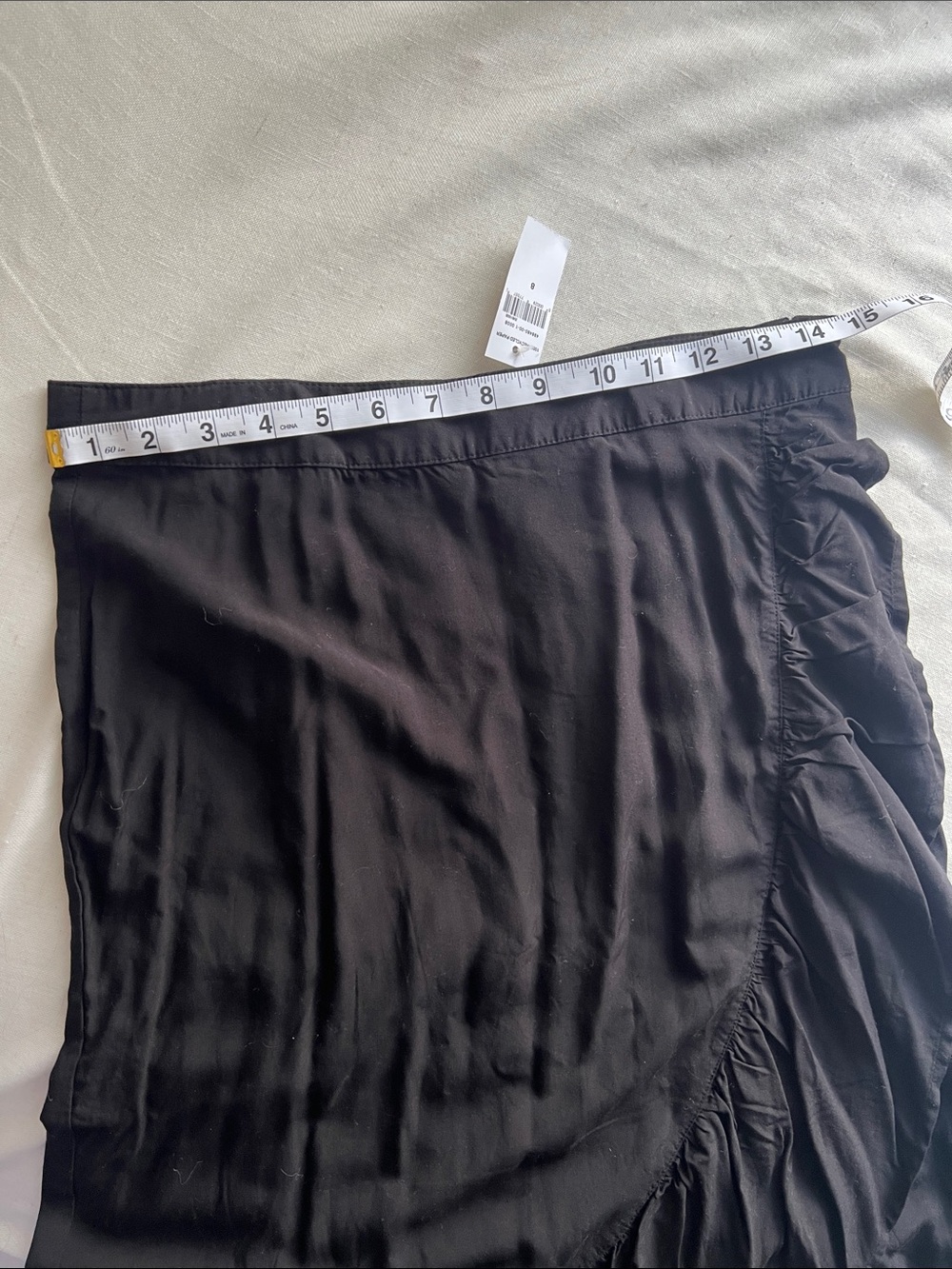 GAP Factory Black Midi Skirt with Ruffle Trim - Picture 3 of 9